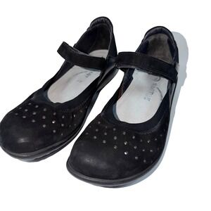 NAOT 'Matua' Black Velvet Nubuck Mary Janes EUR 37 | US 6 Comfort Walking Travel